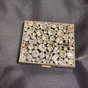 Vintage 1950s Marhill Diamanté Rhinestone Powder Compact